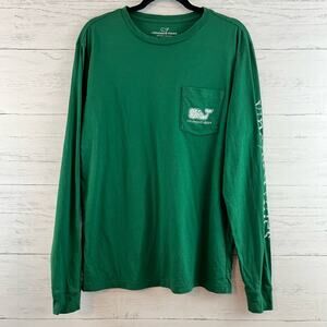 Vineyard Vines Green Whale Long Sleeve T Shirt Size S